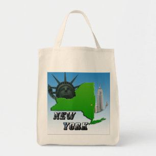 New Yorker Karte, Freiheitsstatue, Denkmal Tragetasche