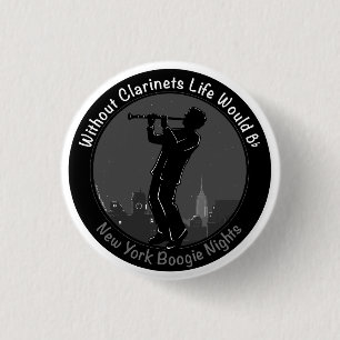 New Yorker Klarinettenspieler Button