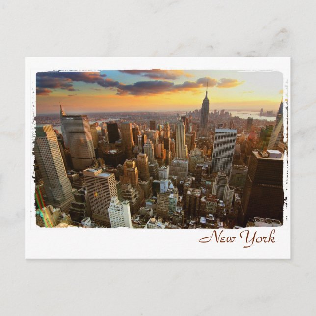New Yorker Luftbild Postkarte (Vorderseite)