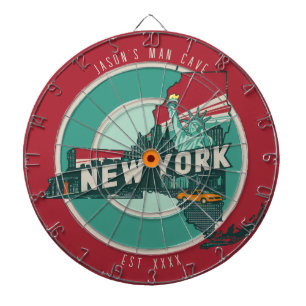 New Yorker Männerhöhle Benutzerdefinierter Name Gr Dartscheibe