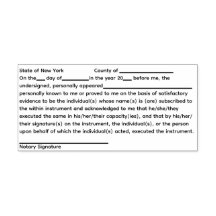 New Yorker Notariatsbestätigung