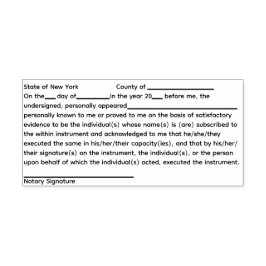 New Yorker Notariatsbestätigung Permastempel