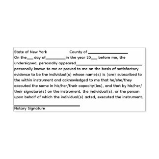 New Yorker Notariatsbestätigung Permastempel
