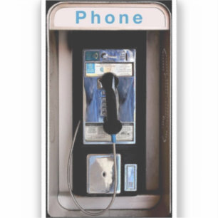 New Yorker öffentliches Telefon, Retro-Telefonzell Aufkleber