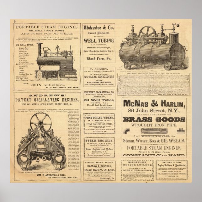 New Yorker Ölwerbung Poster (Vorne)