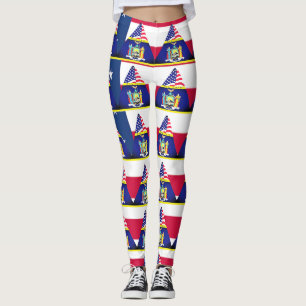 New Yorker Patriotischer Flagge Spaß Leggings