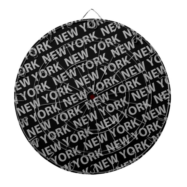 New Yorker Pattern Grau Dartscheibe (vorne)
