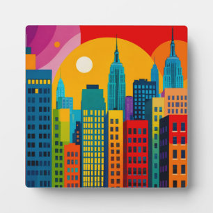 New Yorker Pop Art Fotoplatte