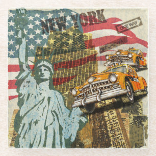 New Yorker Reiseplakat. Glasuntersetzer