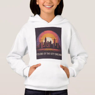 New Yorker Retro-Sonnenuntergang Hoodie