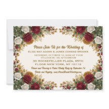 New Yorker Rosen-Elegante Hochzeitseinladung
