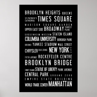 New Yorker Schwarz-Weiß-Poster Poster