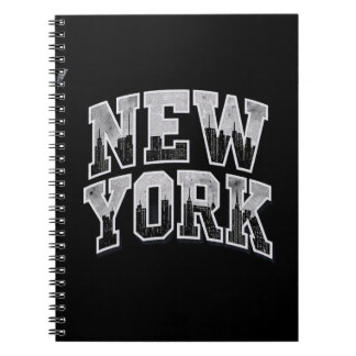 New Yorker Skyline integrierte Silhouette schwarz Notizblock