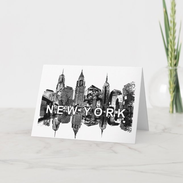 New Yorker Skyline Karte (Vorderseite)