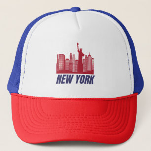 New Yorker Skyline & Liberty Minimalist Truckerkappe