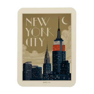 New Yorker Skyline Magnet
