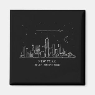 New Yorker Skyline Minimalistisch "Die Stadt, die Magnet