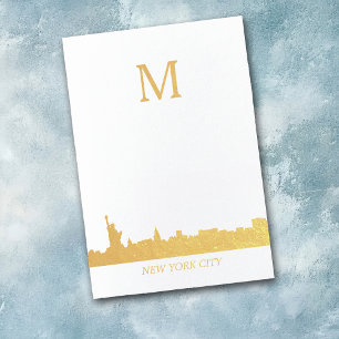 New Yorker Skyline-Monogramm Folienkarte