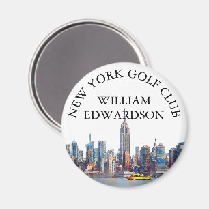 New Yorker Skyline Personalisierter Golfschläger N Magnet
