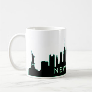 New Yorker Skyline Silhouette Schwarz Elegantes Sk Kaffeetasse