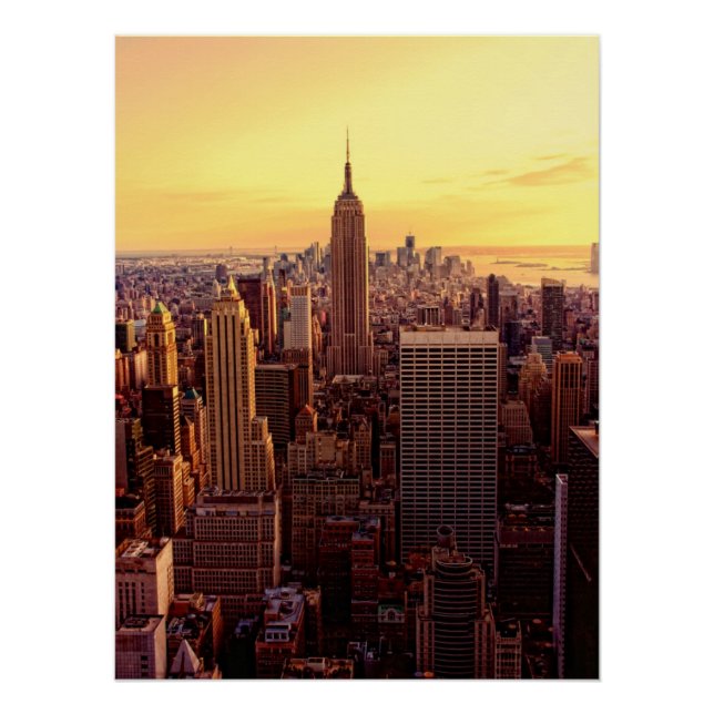 New Yorker Skyline-Stadt mit dem Empire State Poster (Vorderseite)