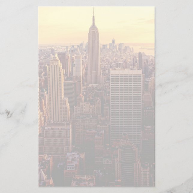 New Yorker Skyline-Stadt mit Empire State Briefpapier (Vorderseite)