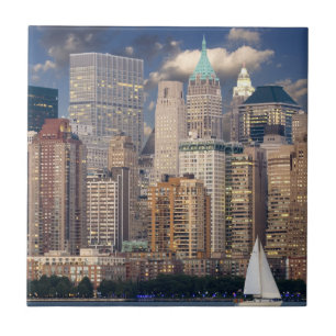 New Yorker Skyline vom Hudson River Fliese