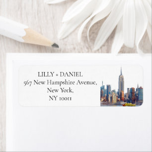 New Yorker Skyline Wasserfarbe Rücksendeadresse