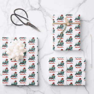 New Yorker Staat Frohe Weihnachts-Benutzerdefinier Geschenkpapier Set
