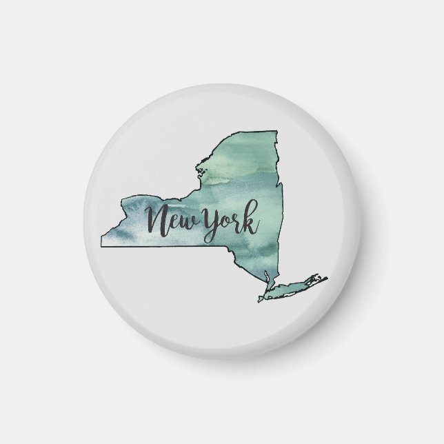 New Yorker Staat Illustration Art Magnet (Vorne)