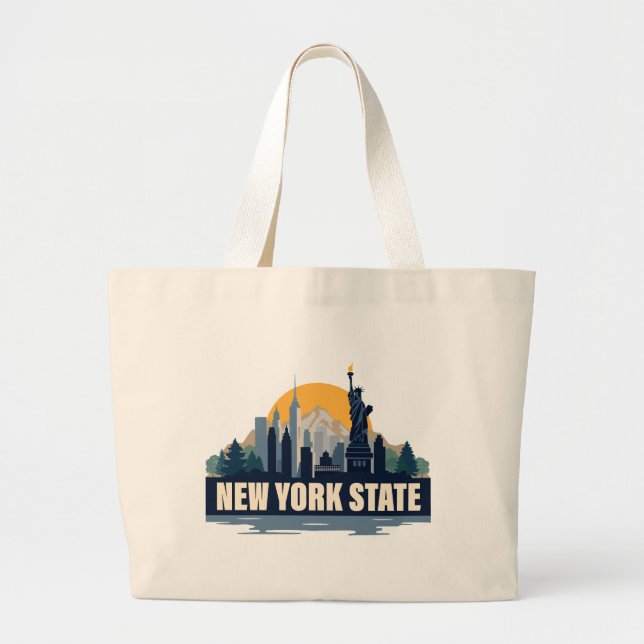 New Yorker Staat, USA Jumbo Stoffbeutel (Vorne)