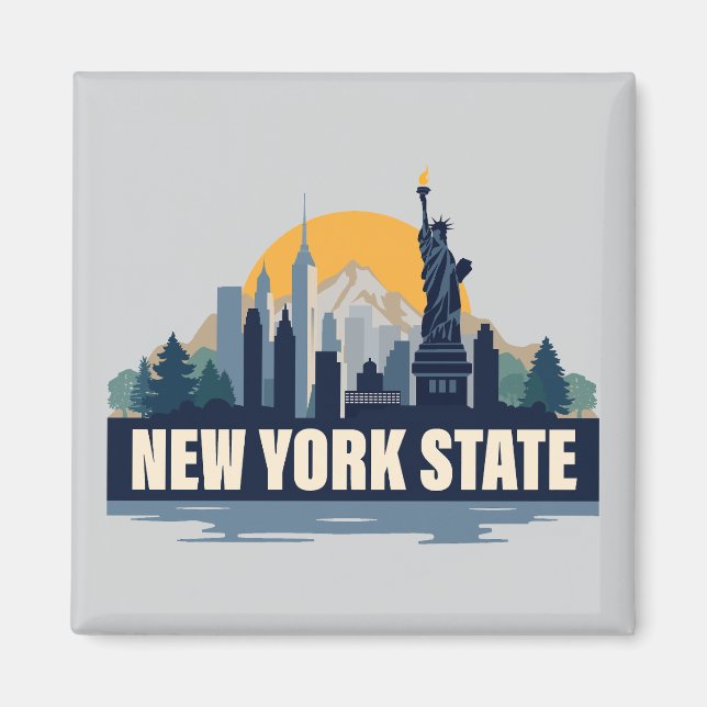 New Yorker Staat, USA Magnet (Vorne)