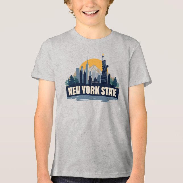 New Yorker Staat, USA Tri-Blend Shirt (Vorderseite)