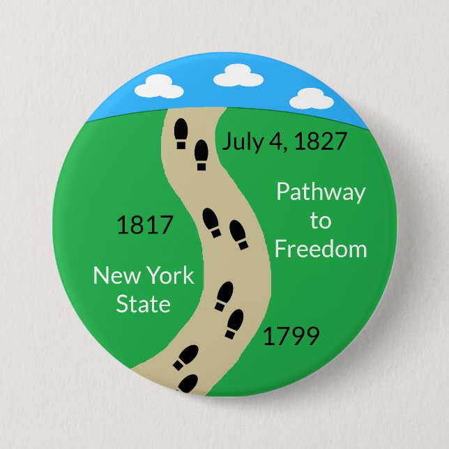 New Yorker Staat - Weg in die Freiheit Button (Vorderseite)