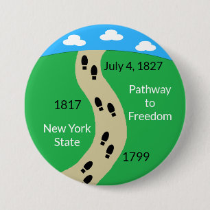 New Yorker Staat - Weg in die Freiheit Button