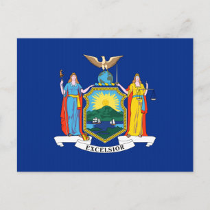 New Yorker Staatsflagge Postkarte