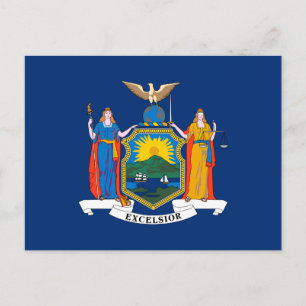 New Yorker Staatsflagge Postkarte