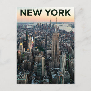 New Yorker Stadt digitaler Regen Effekt Skyline Ku Postkarte