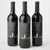 New Yorker Stadt-Skyline Partyartikel Schwarz & Go