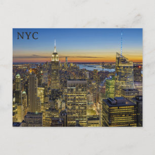 New Yorker Stadtansicht Sonnenuntergang Reise Foto Postkarte