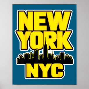 New Yorker Stadtbild Bronx Queens Manhattan Staat Poster