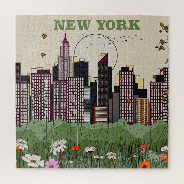 New Yorker Stadtsilhouette (Vertikal)