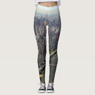 New Yorker Stadtsilhouette Fluss Manhattan NYC Sta Leggings