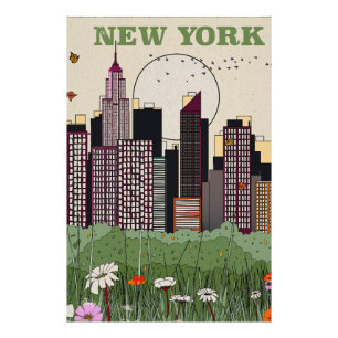 New Yorker Stadtsilhouette Fotodruck
