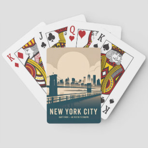 New Yorker Stadtsilhouette Minimalistische Kunst V Spielkarten