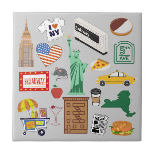 New Yorker Stadtsymbole Fliese