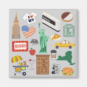 New Yorker Stadtsymbole Magnet