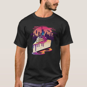 New Yorker Stil Käsekuchen Synthwave 80er Retrowav T-Shirt