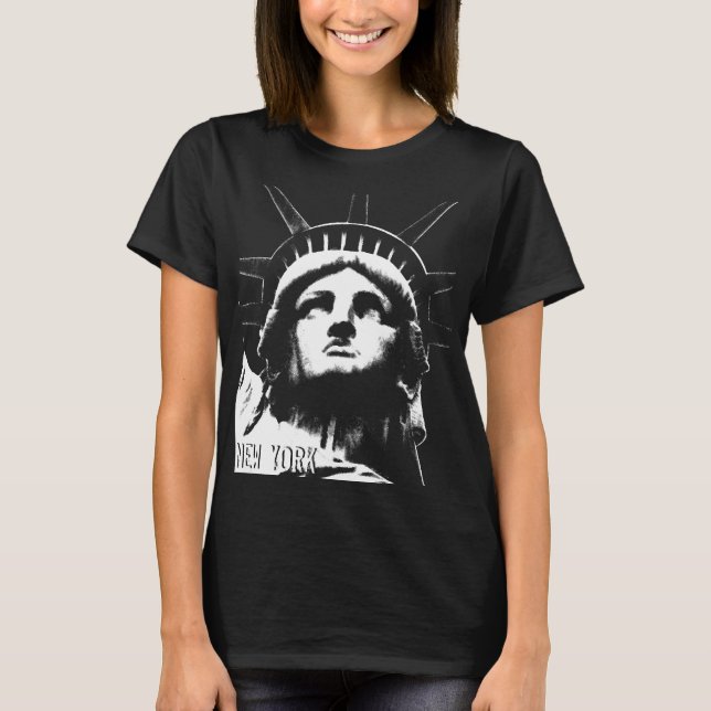 New Yorker T - Shirt Frauenstatue of Liberty Bio (Vorderseite)