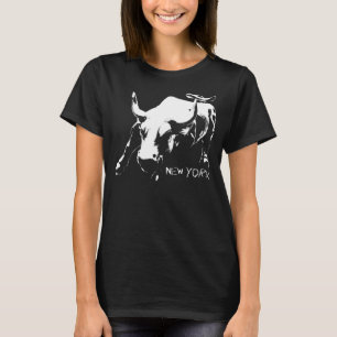 New Yorker T - Shirt Women's Bull Statue Bio Shirt